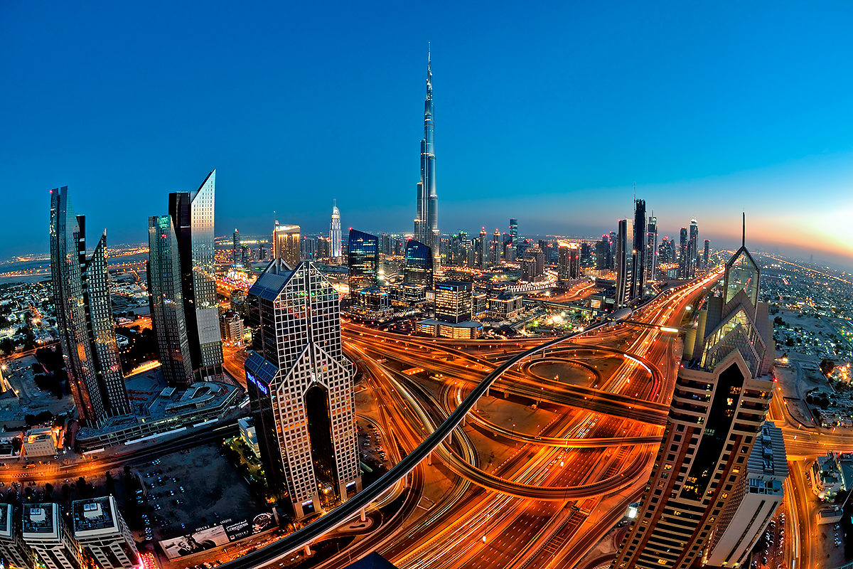 Бурдж Халифа, Дубаи, вид сверху